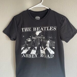The Beatles Black Abbey Road  Tee Small